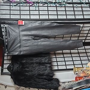 SPANX  faux leather pants Black 3X